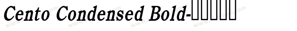 Cento Condensed Bold字体转换